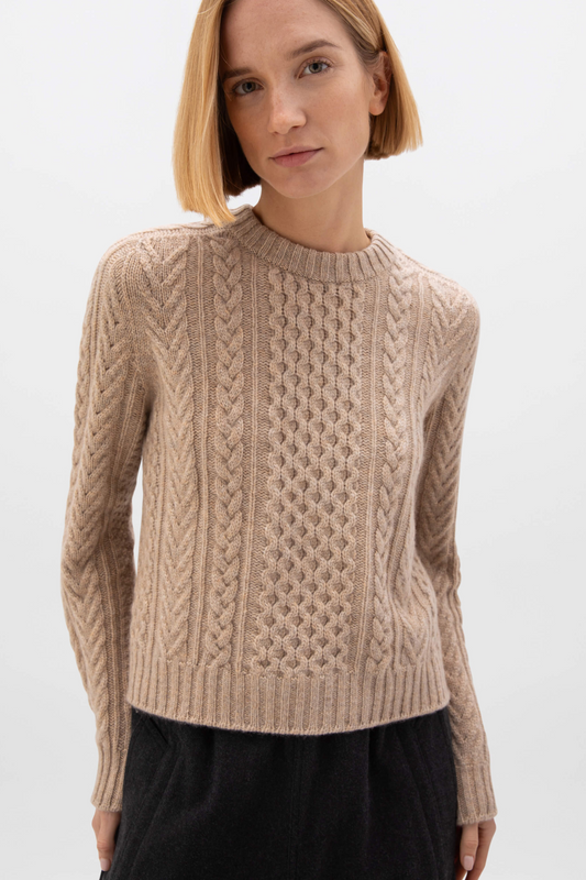 Aran Cable Cashmere Jumper