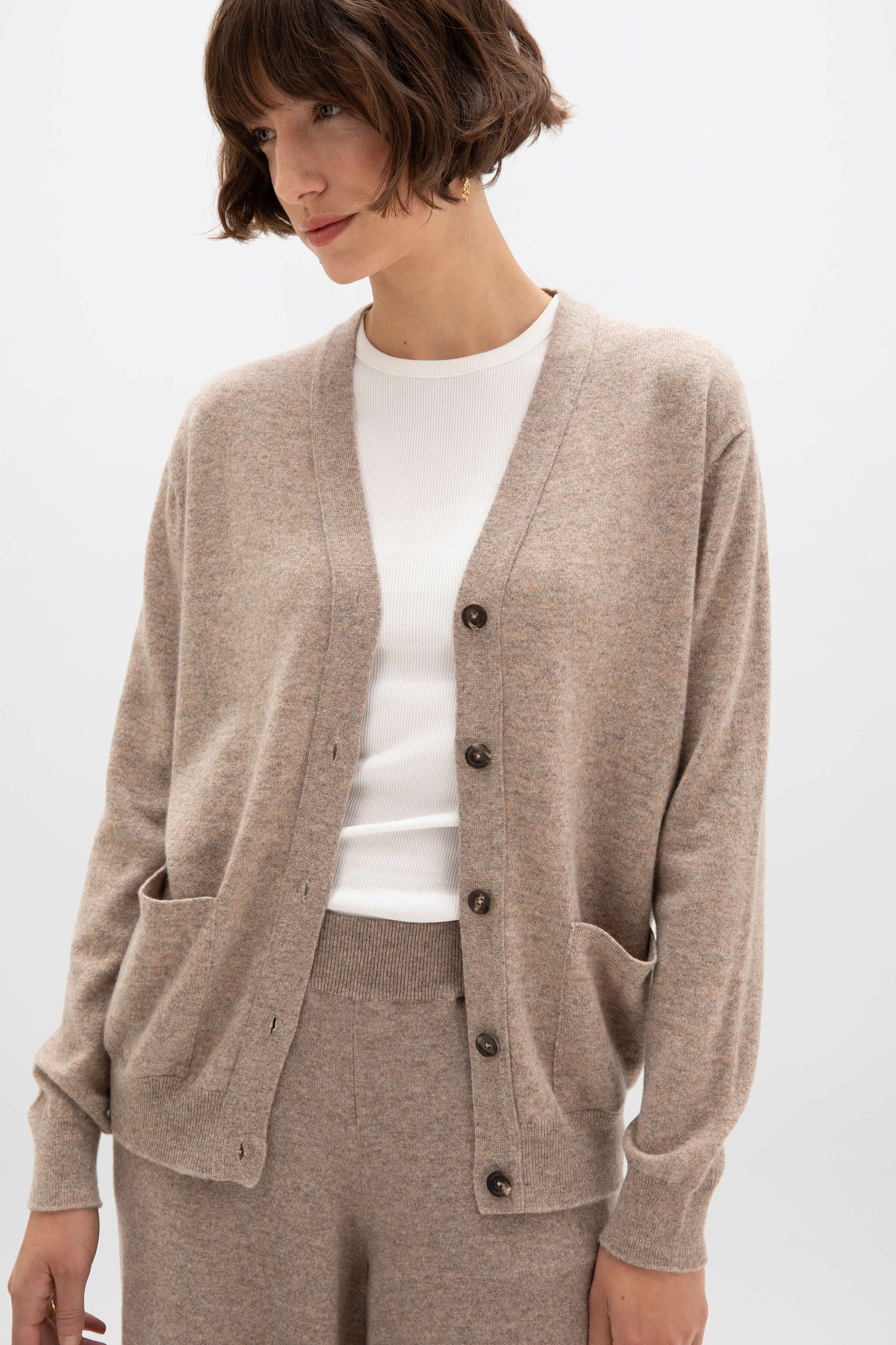 Women's Cashmere Boyfriend Cardigan Women's Cashmere