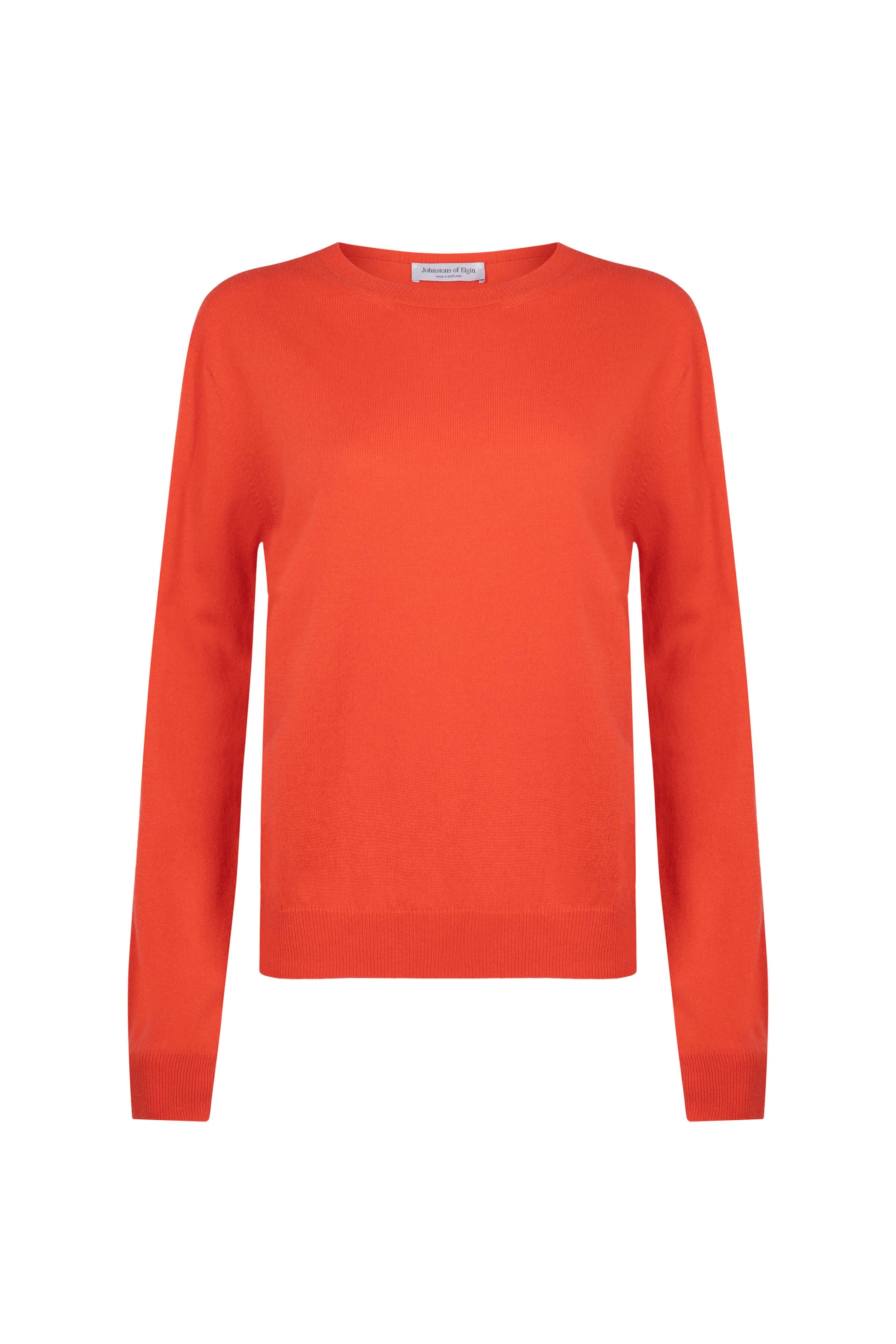 Johnstons of Elgin SS24 Women's Knitwear Coral Cropped Classic Cashmere Round Neck KAI05142SG4262