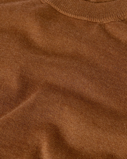 Johnstons of Elgin men's superfine cashmere camel round neck sweater KAI05241SB7300