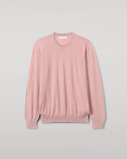 Johnstons of Elgin Men's Superfine Cashmere Pink Sweater KAI05241SE5274