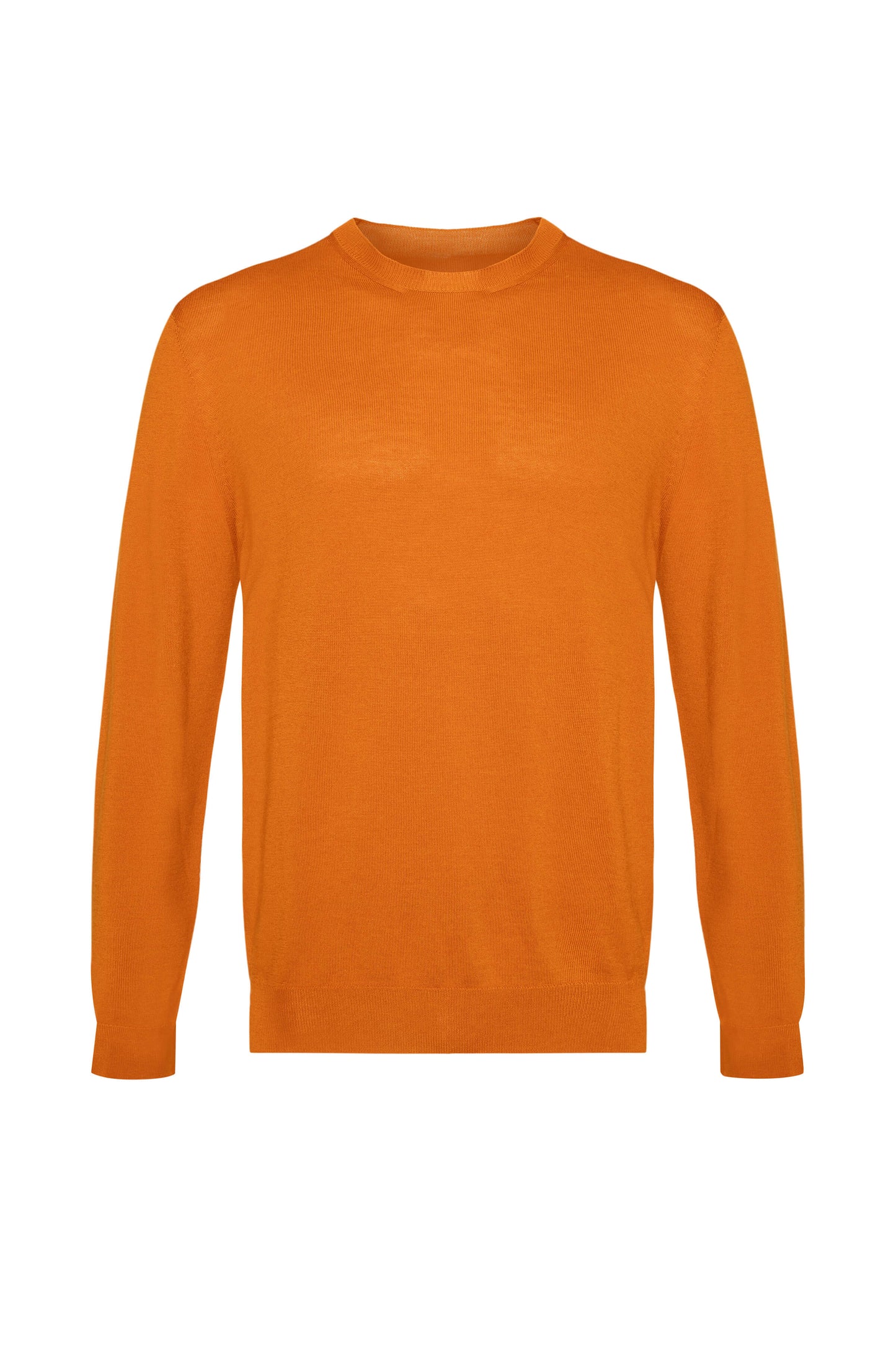 Johnstons of Elgin AW24 Unisex Knitwear Burnt Orange Unisex Superfine Cashmere Round Neck KAI05241SG4422