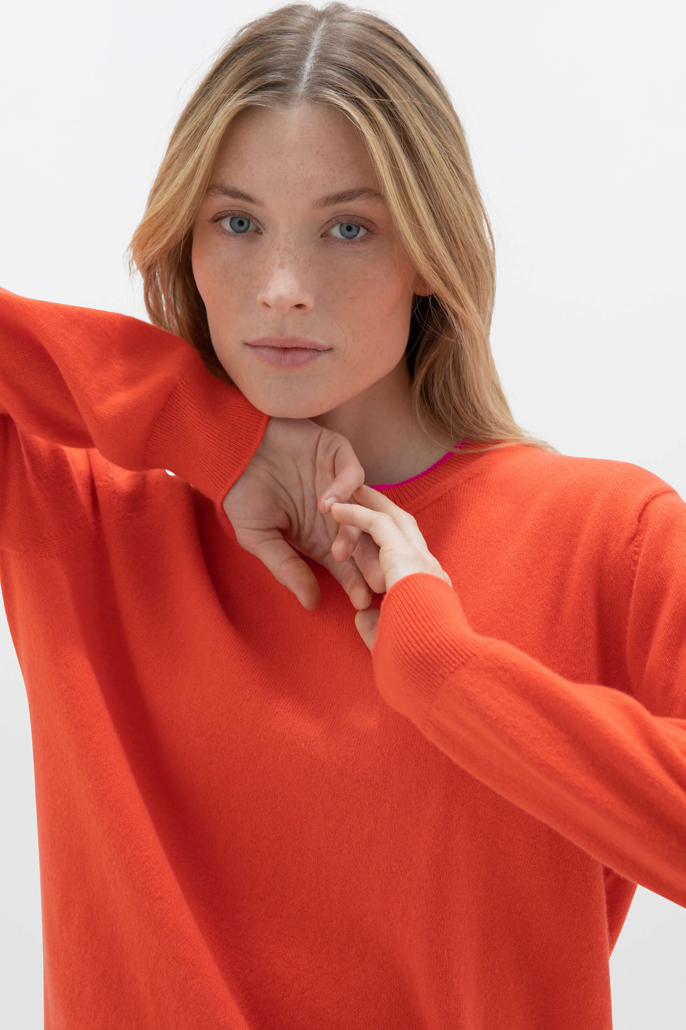 Coral cashmere sweater hotsell