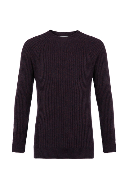 Johnstons of Elgin SS24 Unisex Knitwear Malt Brown Marl Unisex Cashmere Marl Sweater KAI05260004689