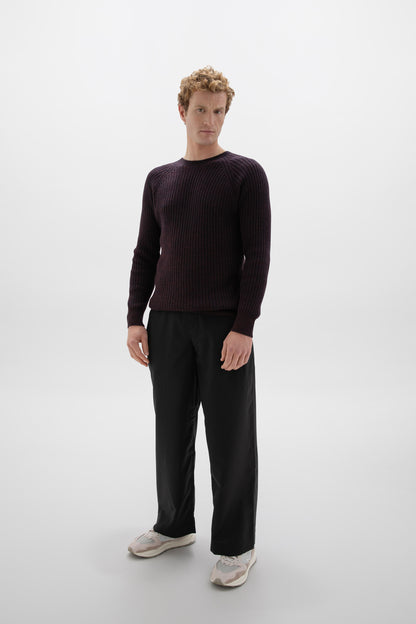 Johnstons of Elgin SS24 Unisex Knitwear Malt Brown Marl Unisex Cashmere Marl Sweater KAI05260004689