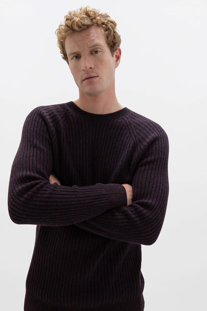 Johnstons of Elgin SS24 Unisex Knitwear Malt Brown Marl Unisex Cashmere Marl Sweater KAI05260004689