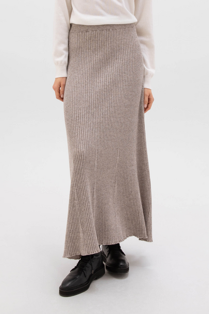 Ribbed Cashmere Skirt