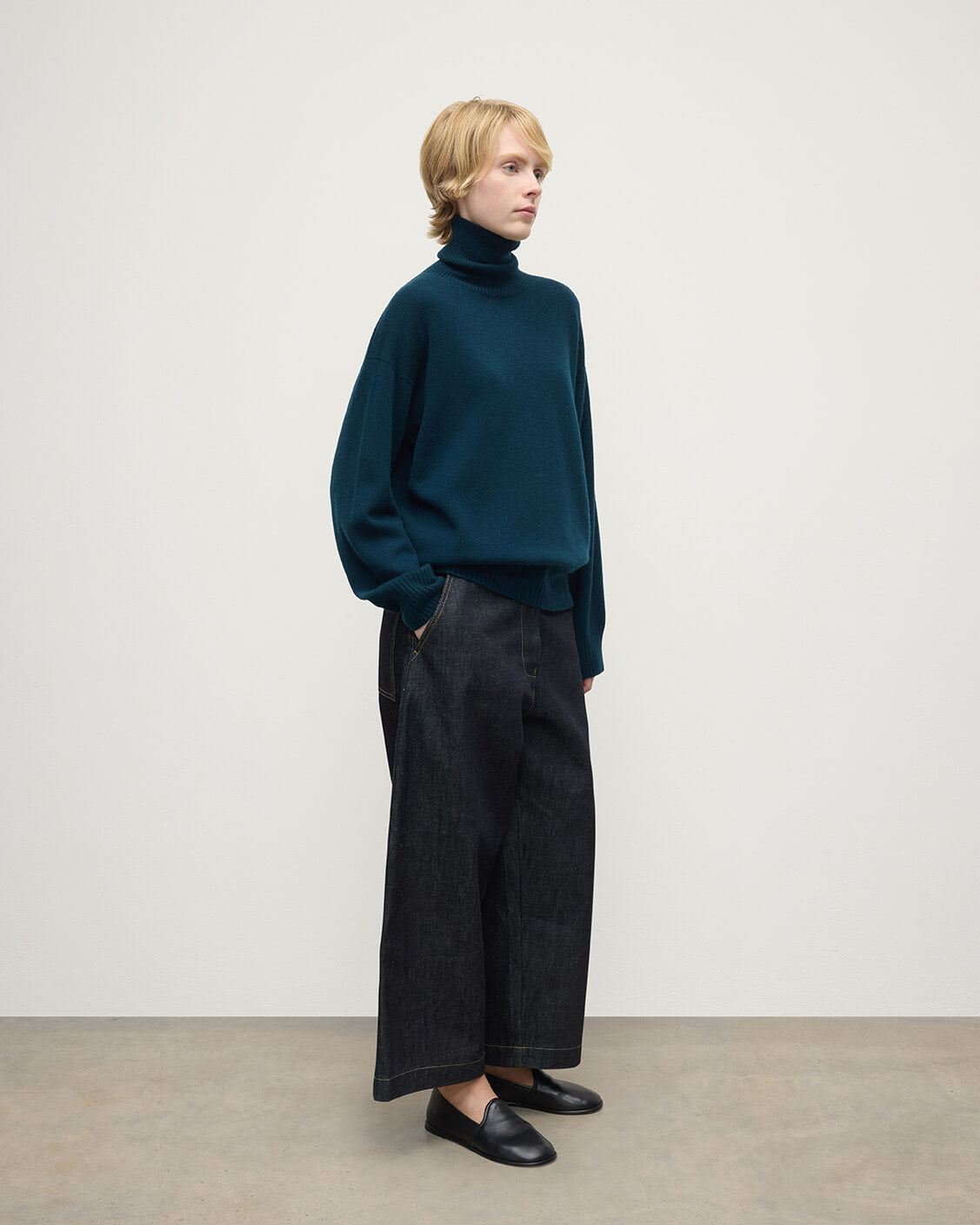 Bottle Green Women's Gauzy Cashmere Roll Neck Cashmere Knitwear