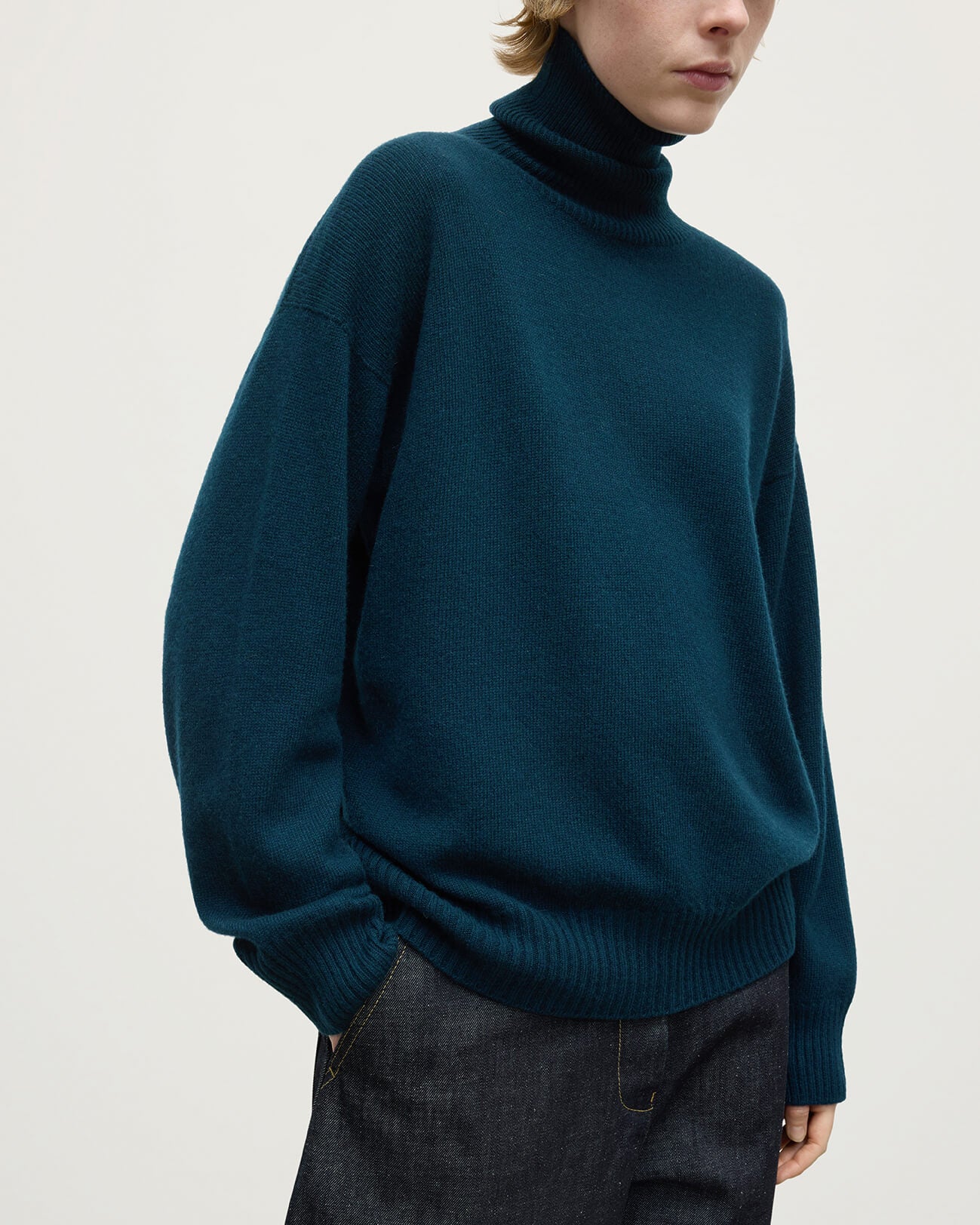 Bottle Green Women's Gauzy Cashmere Roll Neck Cashmere Knitwear