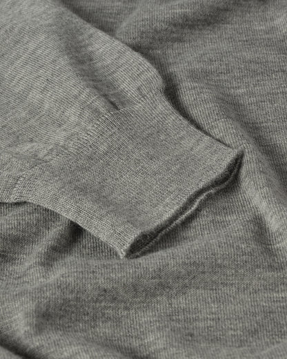 JOHNSTONS OF ELGIN MENS SUPERFINE FIN ROLL COLLAR GREY 100% SUPERFINE CASHMERE KAI05333HA4253