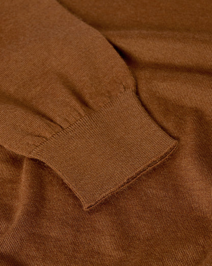 Johnstons of Elgin Men's Superfine Cashmere Camel Roll Neck Sweater KAI05333SB7300
