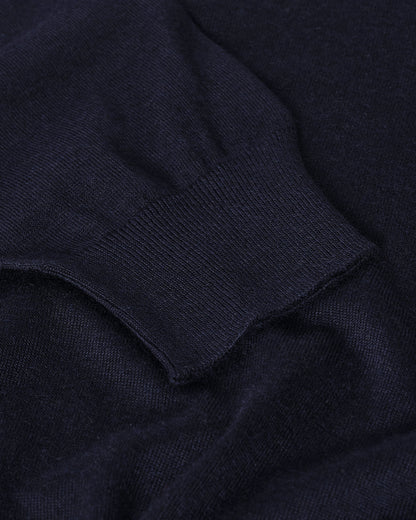 Johnstons of Elgin Men's Superfine Cashmere Roll Neck Sweater in Navy KAI05333SD7600