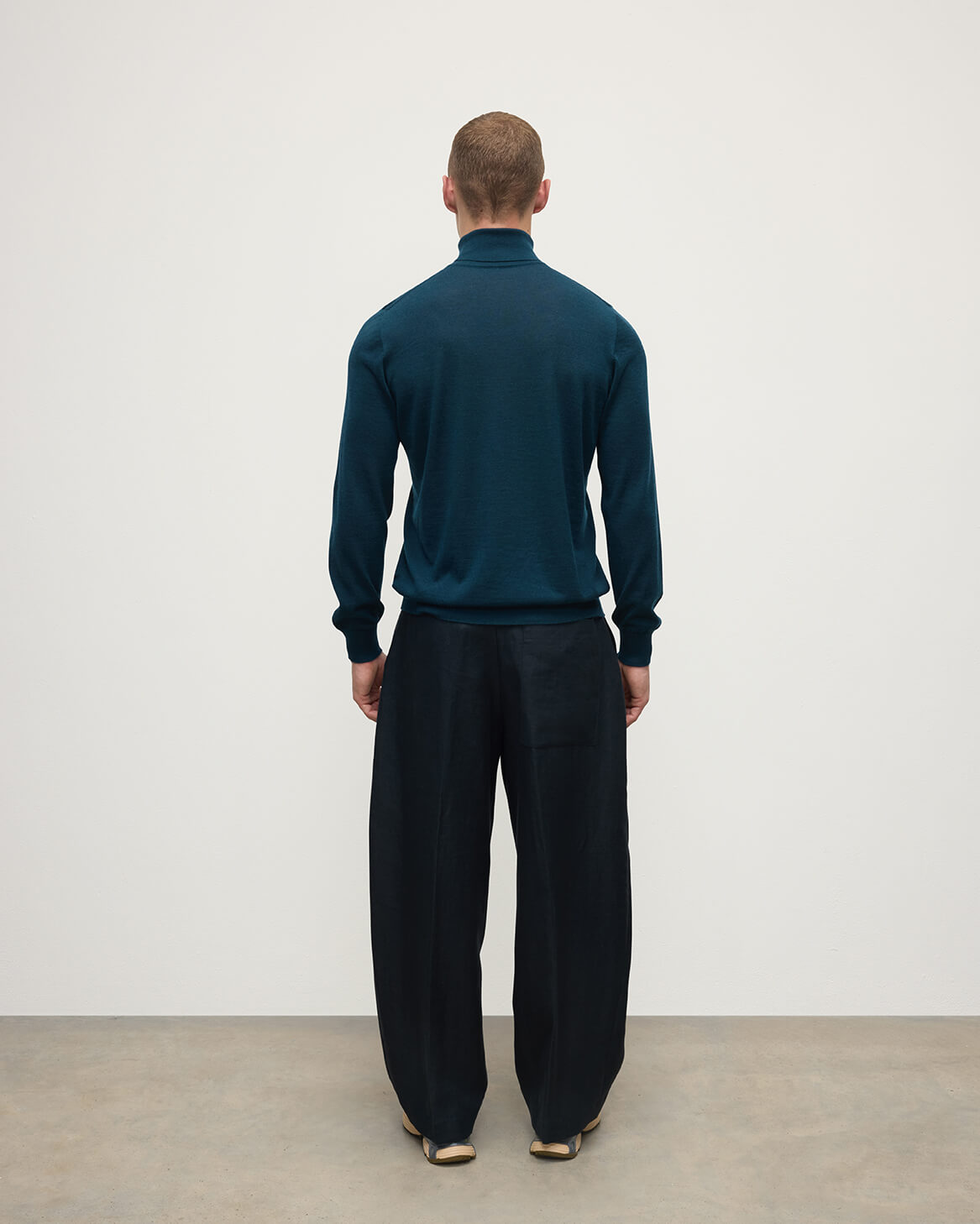 Superfine Green Cashmere Roll Neck Sweater | Men's Cashmere