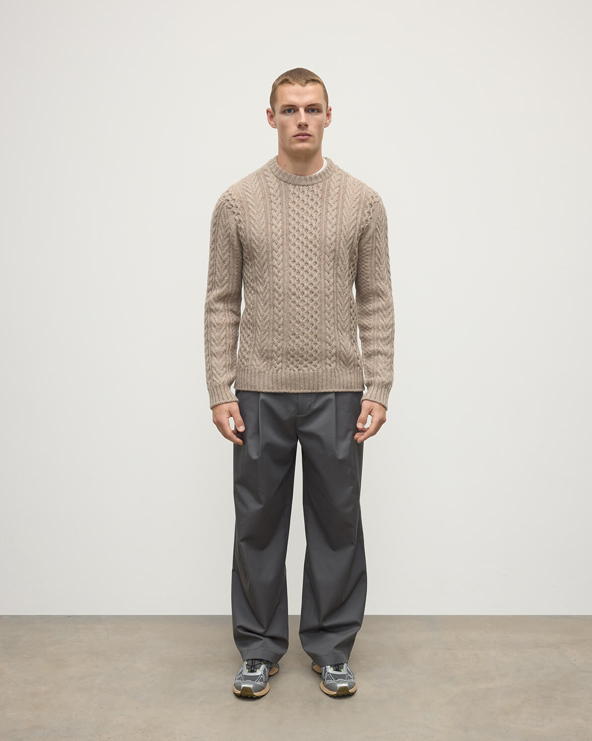 Aran Cable Light Cashmere Jumper