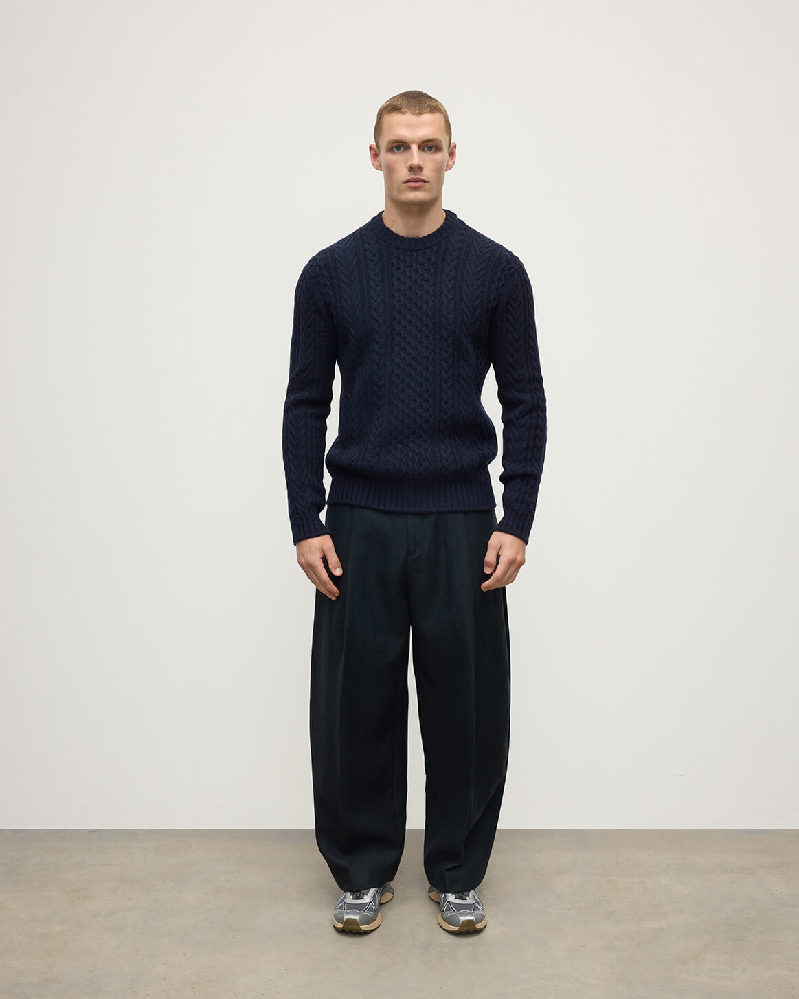 Aran Cable Dark Cashmere Jumper