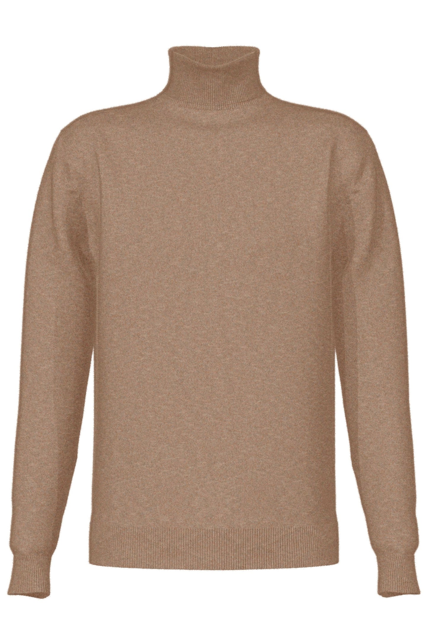 Johnstons of Elgin Men's Cashmere Roll Neck Sweater in Ash KAI05417HB4334