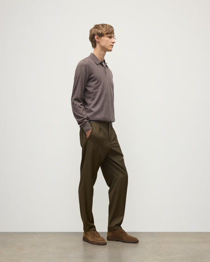 Fin Brown Superfine Cashmere Polo Shirt