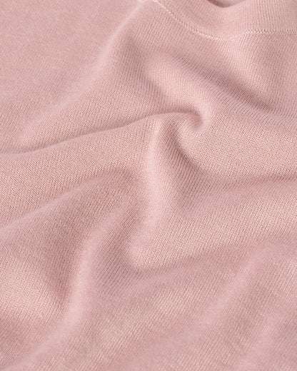 Johnstons of Elgin AW25 Men's Knitwear Nude Pink Superfine Cashmere T-Shirt KAI05595SE5274