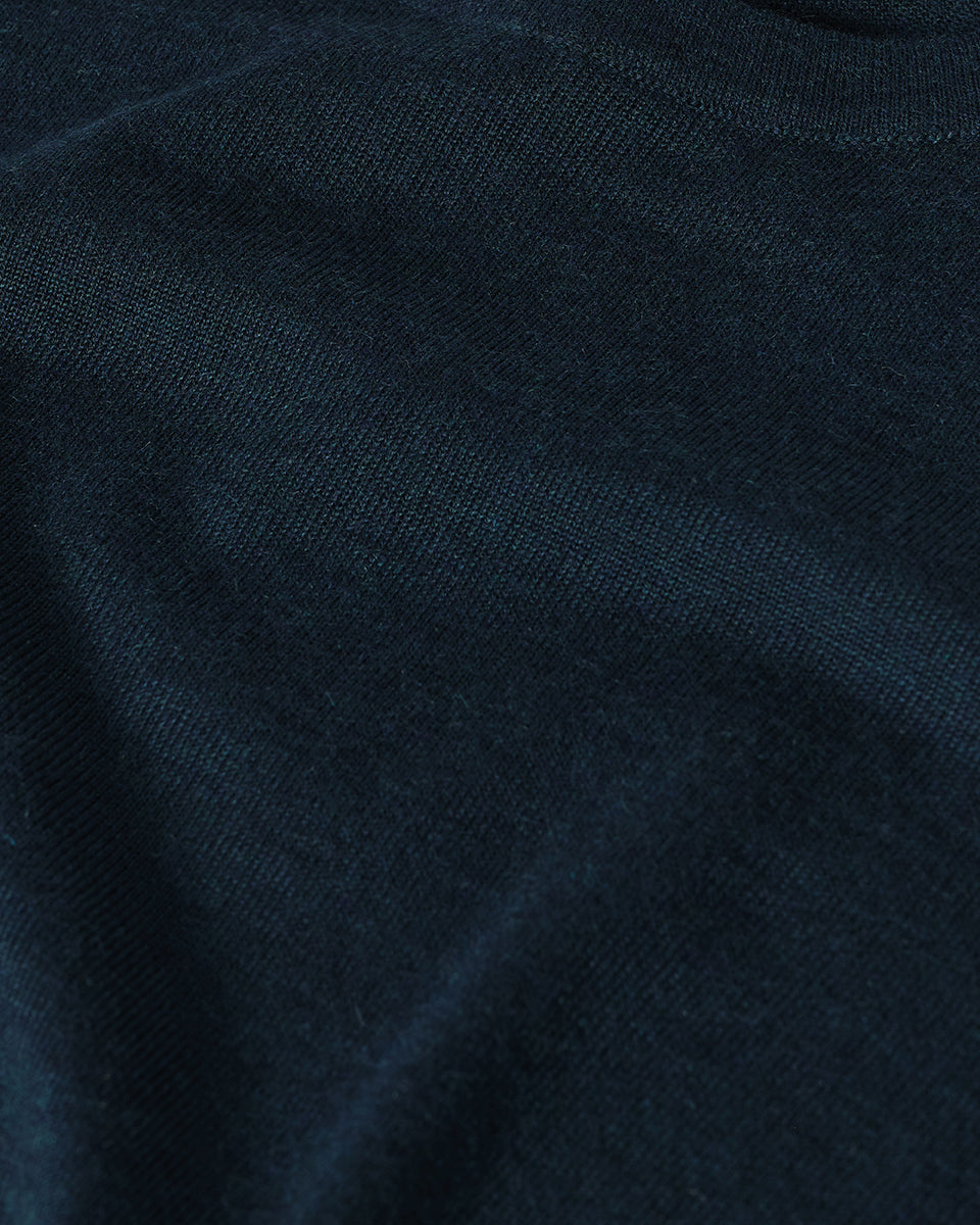 Johnstons of Elgin AW25 Men's Knitwear Bottle Green Green Superfine Cashmere T-Shirt KAI05595SC7344