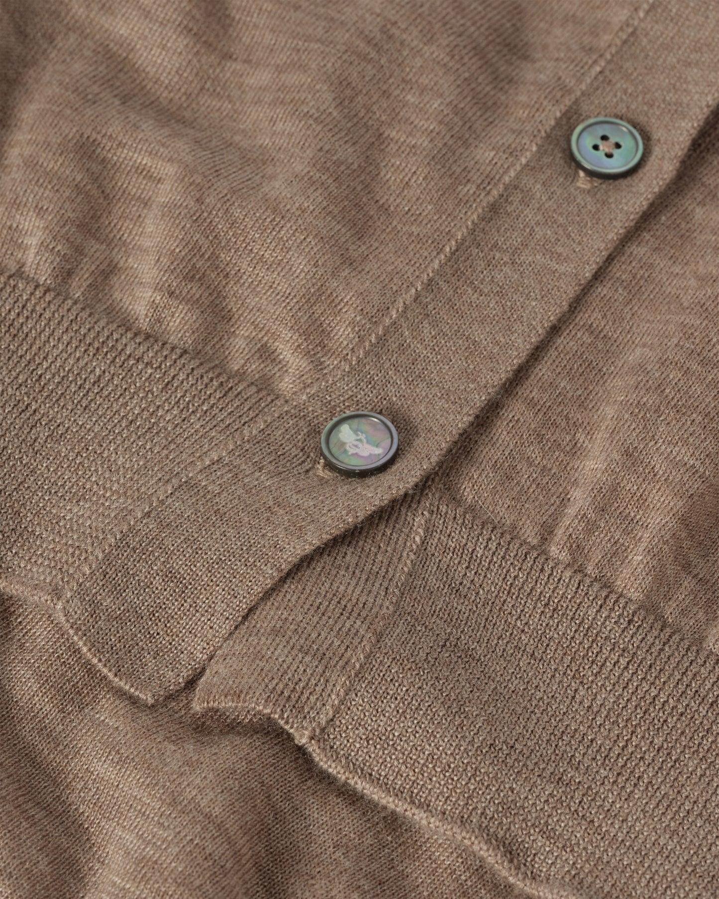 JOHNSTONS OF ELGIN WOMENS HONOR CREW CARDIGAN LIGHT BROWN 100% SUPERFINE CASHMERE KAI05708HB0273