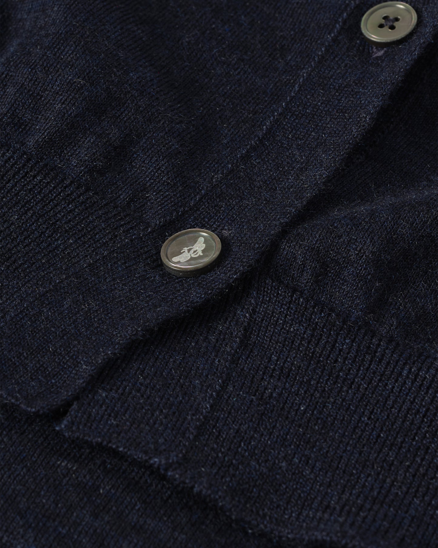 JOHHNSTONS OF ELGIN WOMENS HONOR CREW CARDIGAN NAVY 100% SUPERFINE CASHMERE KAI05708HD7350