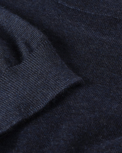 JOHNSTONS OF ELGIN WOMENS HONOR SHORT SLEEVE CREW NAVY 100% SUPERFINE CASHMERE KAI05712HD7350