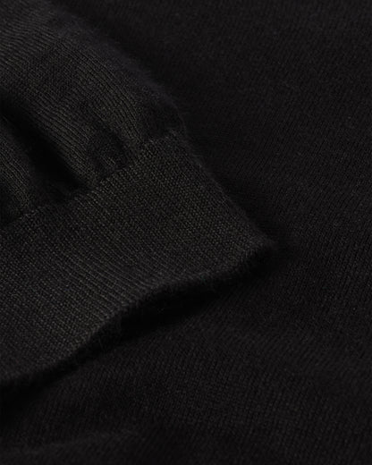 JOHNSTONS OF ELGIN WOMENS HONOR SHORT SLEEVE CREW BLACK 100% SUPERFINE CASHMERE KAI05712SA7146