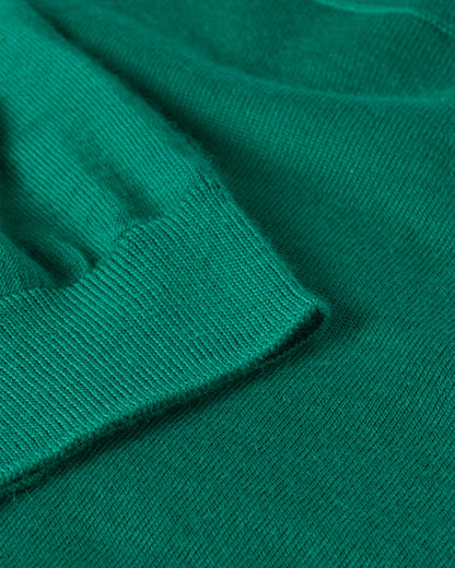 JOHNSTONS OF ELGIN WOMENS HONOR SHORT SLEEVE CREW GREEN 100% SUPERFINE CASHMERE KAI05712SC4714