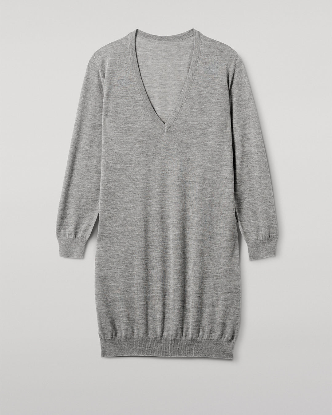 JOHNSTONS OF ELGIN WOMENS ELISE VEE SWEATER GREY 100% SUPERFINE CASHMERE KAI05715HA4253