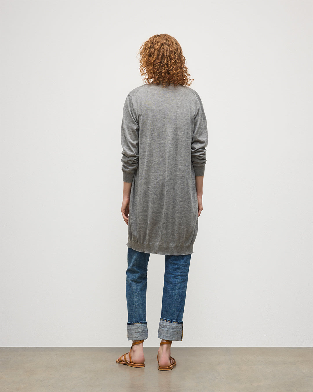 JOHNSTONS OF ELGIN WOMENS ELISE VEE CARDIGAN GREY 100% SUPERFINE CASHMERE KAI05716HA4253