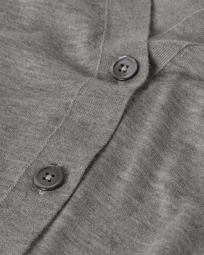 JOHNSTONS OF ELGIN WOMENS ELISE VEE CARDIGAN GREY 100% SUPERFINE CASHMERE KAI05716HA4253