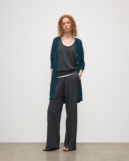 JOHNSTONS OF ELGIN WOMENS ELISE VEE CARDIGAN GREEN 100% SUPERFINE CASHMERE KAI05716SC7344