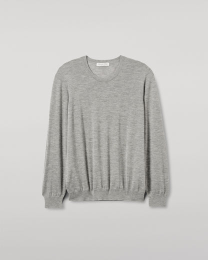 JOHNSTONS OF ELGIN MENS FIN SUPERFINE CREW GREY 100% SUPERFINE CASHMERE KAI05717HA4253