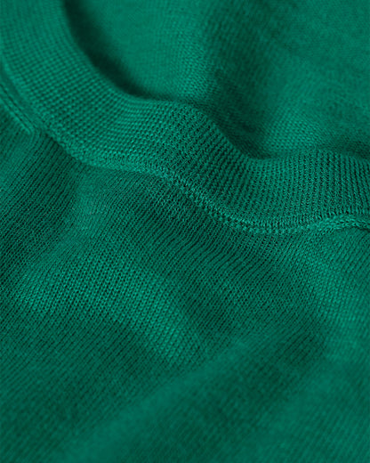 JOHNSTONS OF ELGIN MENS FIN SUPERFINE CREW GREEN 100% SUPERFINE CASHMERE KAI05717SC4714