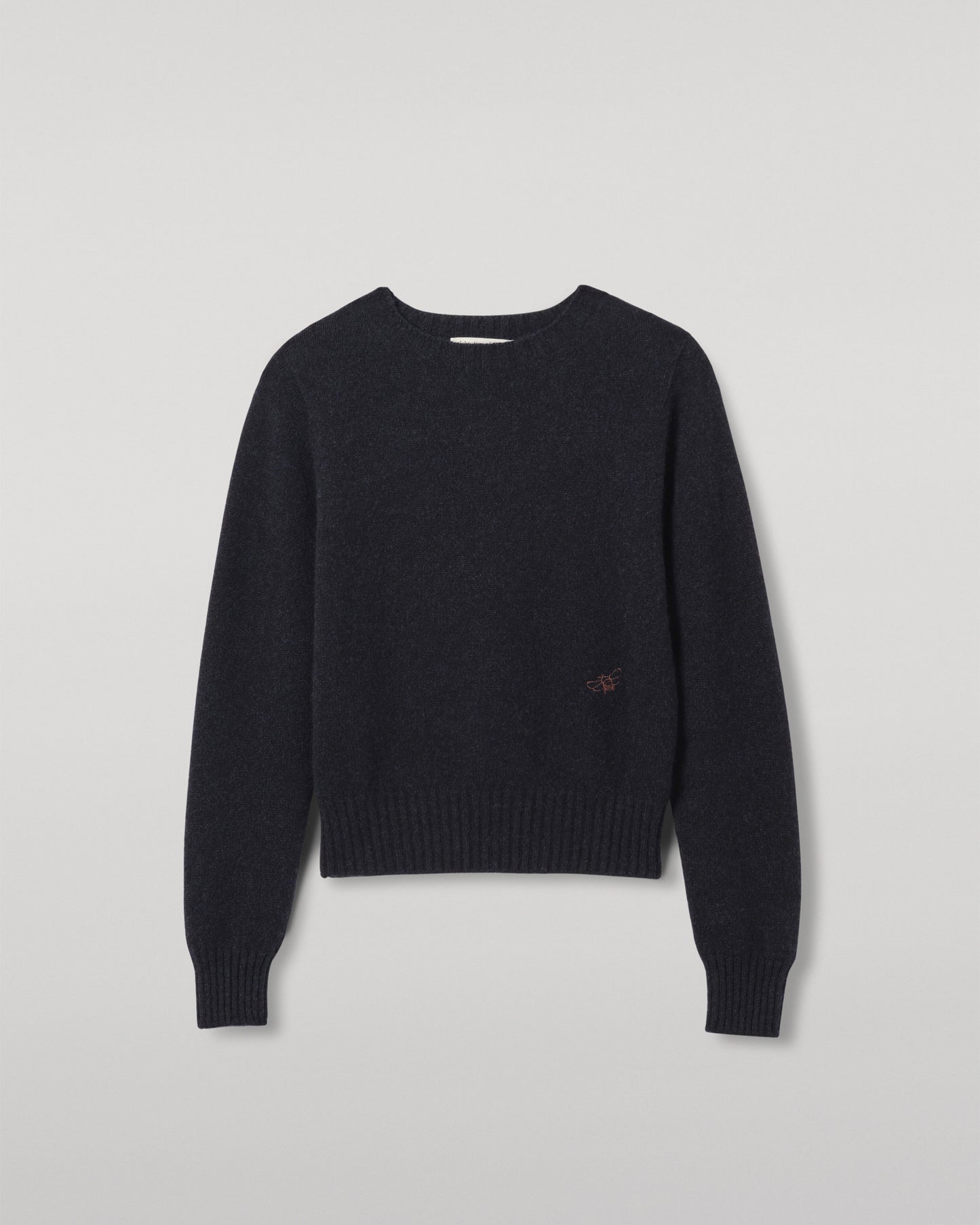 WOMENS CAIRN CREW SWEATER BLUE 100% DONEGAL CASHMERE KAI05719HD7348