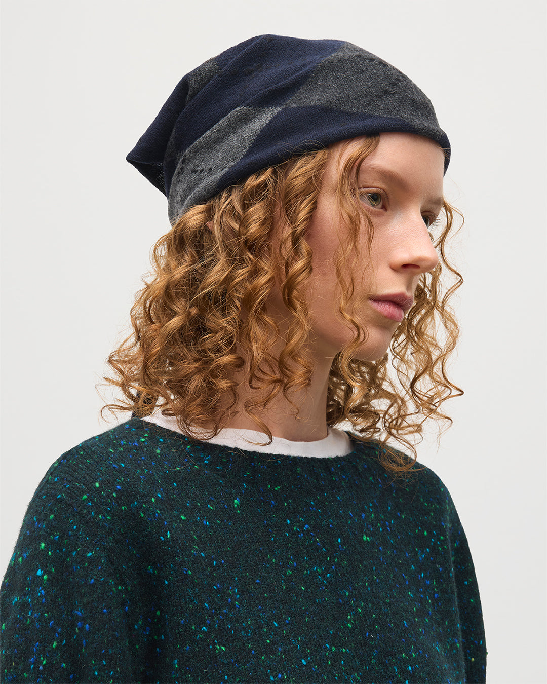 Clan Navy Argyle Triangle Bandana | Luxury Scottish Cashmere