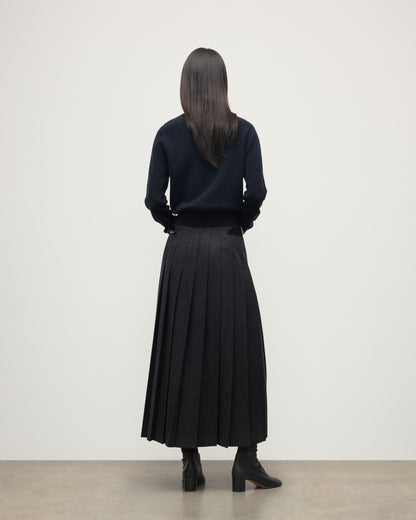 JOHNSTONS OF ELGIN WOMENS CAIRN CREW SWEATER BLUE 100% DONEGAL CASHMERE KAI05719HD7348