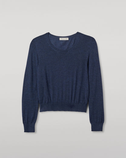 JOHNSTONS OF ELGIN WOMENS ELLA SCOOP SWEATER NAVY KAI05723HD7350