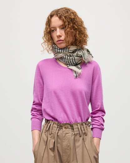 JOHNSTONS OF ELGIN WOMENS ELLA SCOOP SWEATER PINK 100% SUPERFINE CASHMERE KAI05723SE5321