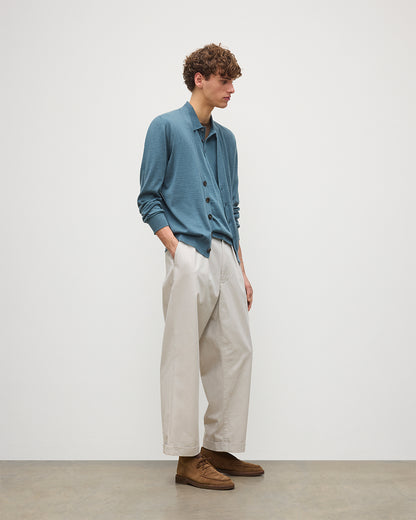 JOHNSTONS OF ELGIN MENS FORSYTH SUPERFINE VEE NECK CARDIGAN GREEN 100% SUPERFINE CASHMERE KAI05740SD5242