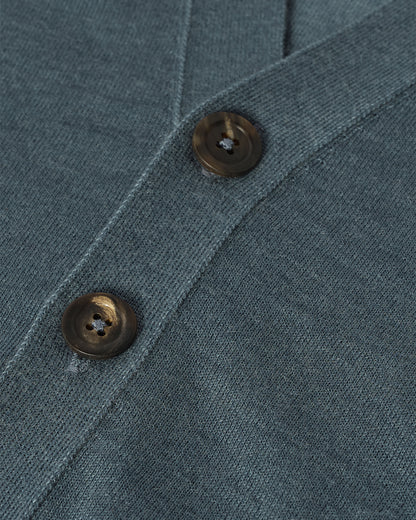 JOHNSTONS OF ELGIN MENS FORSYTH SUPERFINE VEE NECK CARDIGAN GREEN 100% SUPERFINE CASHMERE KAI05740SD5242