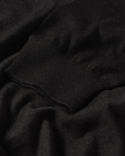 MENS FIN SUPERFINE VEE NECK BLACK 100% SUPERFINE CASHMERE BY JOHNSTONS OF ELGIN KAI05744SA7146