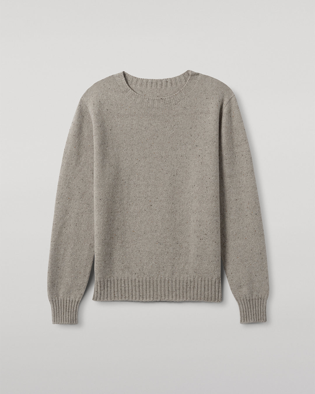 JOHNSTONS OF ELGIN MENS TIREE CREW SWEATER NATURAL 100% DONEGAL CASHMERE KAI05755HA0397