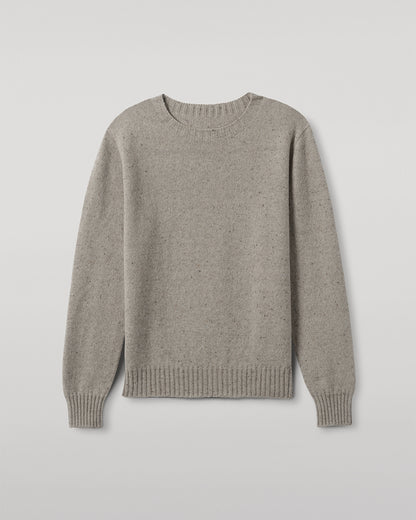 JOHNSTONS OF ELGIN MENS TIREE CREW SWEATER NATURAL 100% DONEGAL CASHMERE KAI05755HA0397