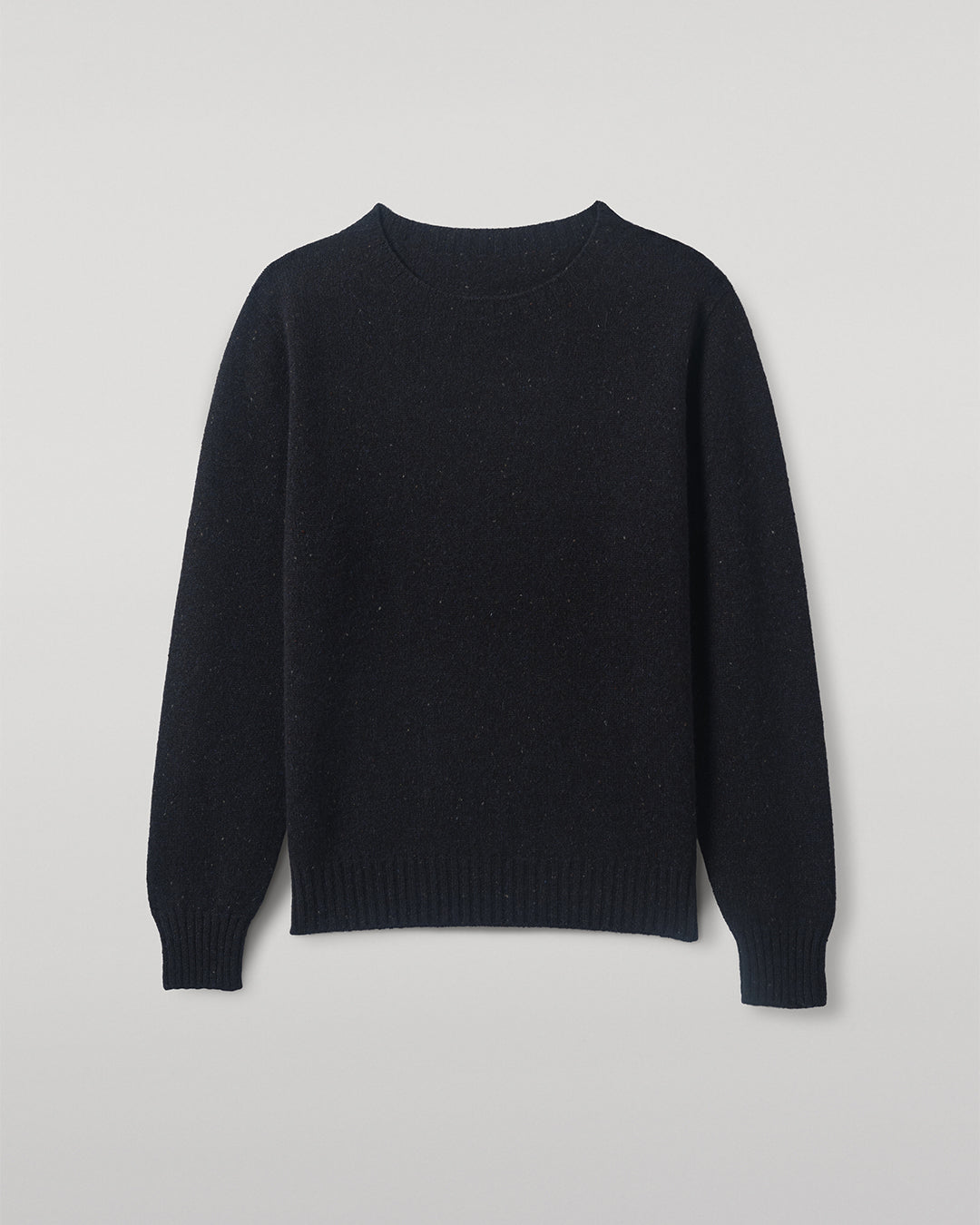 JOHNSTONS OF ELGIN  MENS TIREE CREW SWEATER BLUE 100% DONEGAL CASHMERE KAI05755HD7348