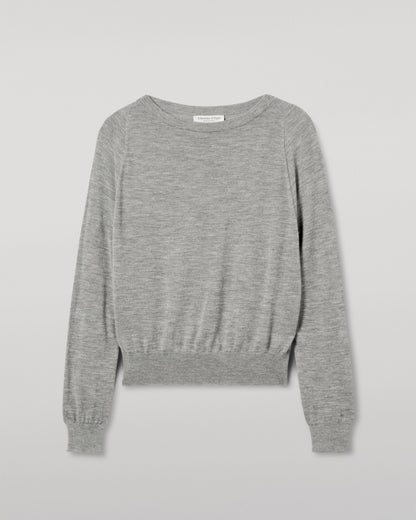 JOHNSTONS OF ELGIN WOMENS FINOLA SWEATER GREY 100% SUPERFINE CASHMERE KAI05789HA4253