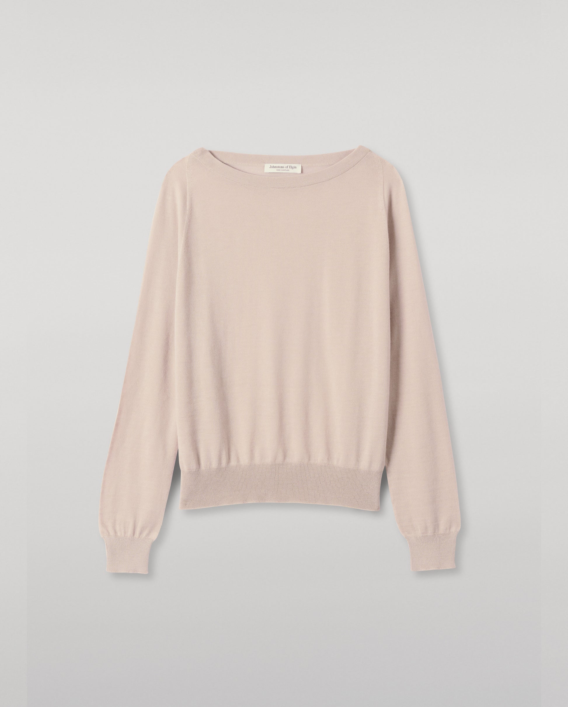 JOHNSTONS OF ELGIN WOMENS FINOLA SWEATER IVORY 100% SUPERFINE CASHMERE KAI05789SA0664