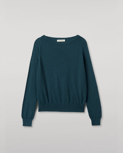 JOHNSTONS OF ELGIN WOMENS FINOLA SWEATER GREEN 100% SUPERFINE CASHMERE KAI05789SC7344