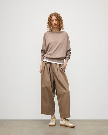 JOHNSTONS OF ELGIN WOMENS FINOLA SWEATER LIGHT BROWN 100% SUPERFINE CASHMERE KAI05789HB0273