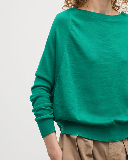 JOHNSTONS OF ELGIN WOMENS FINOLA SWEATER GREEN 100% SUPERFINE CASHMERE KAI05789SC4714